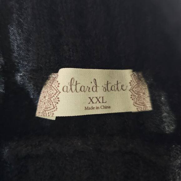 NWT Alter'd State Oversized Black Mock Neck Sweater Top XXL - Picture 5 of 8